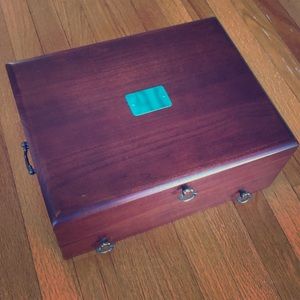 Reed and Barton Cherry wood, sterling silver box